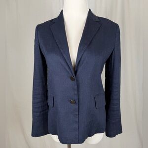 Vince Tailored Blazer – Size 6 – Navy – Linen Blend